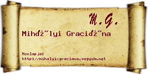 Mihályi Graciána névjegykártya